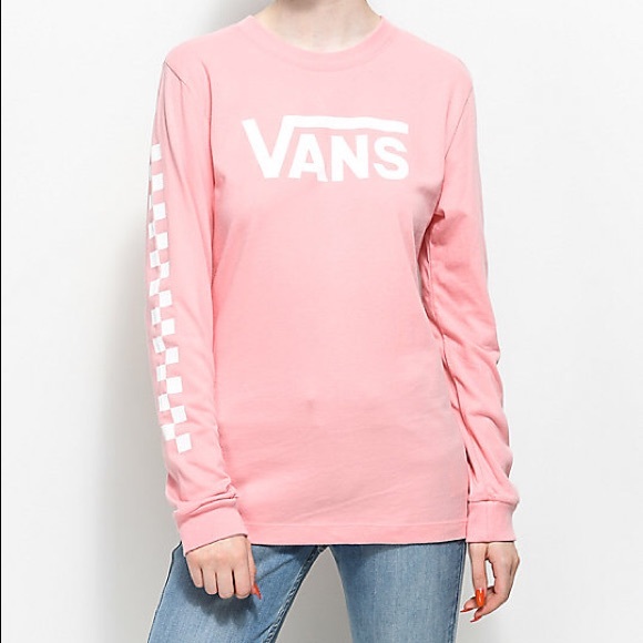 Vans long sleeve pink Clearance